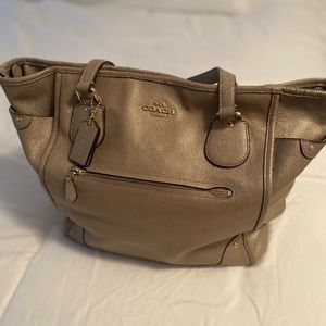 Coach leather bag.